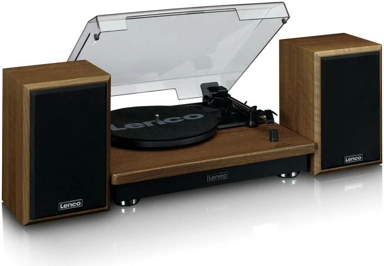 Gramofon Lenco LS-100WD, Bluetooth, 2 zvočnika, les Gramofon Lenco LS-100WD, Bluetooth, 2 zvočnika, les