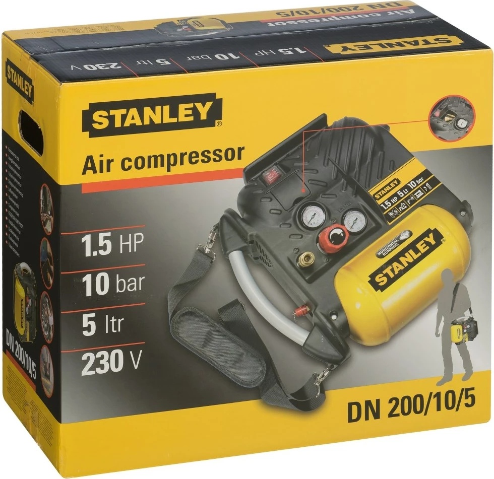 Kompresor brezoljni Stanley Air-Boss, rumena