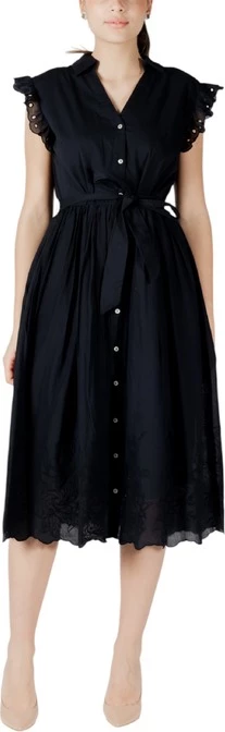 Obleka Vila Clothes, za ženske, črna