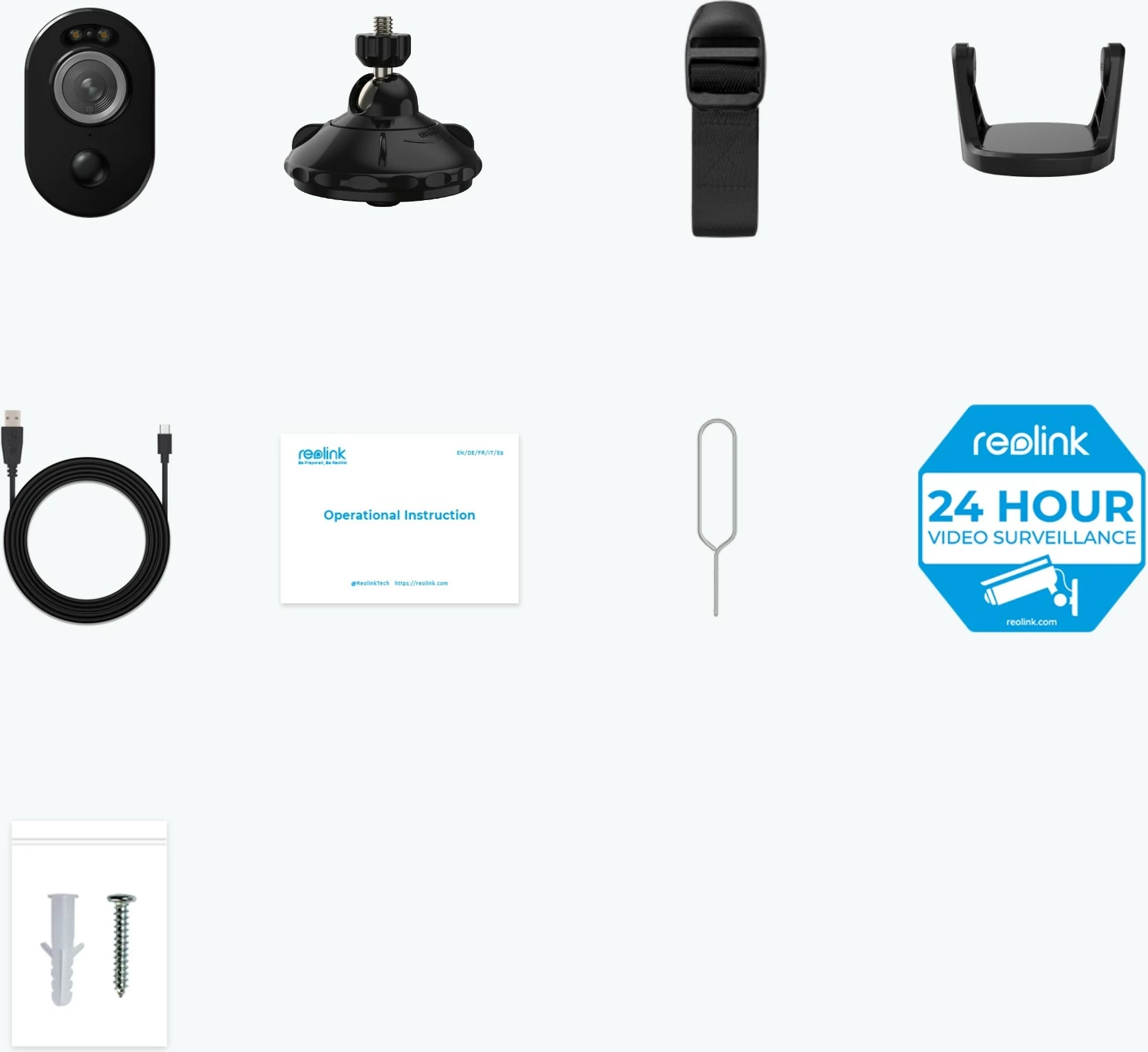 Varnostna kamera Reolink Argus B330-B, 5MP, zaznavanje oseb/vozil, nočno barvno vid, Wi‑Fi 5/2,4 GHz, bela