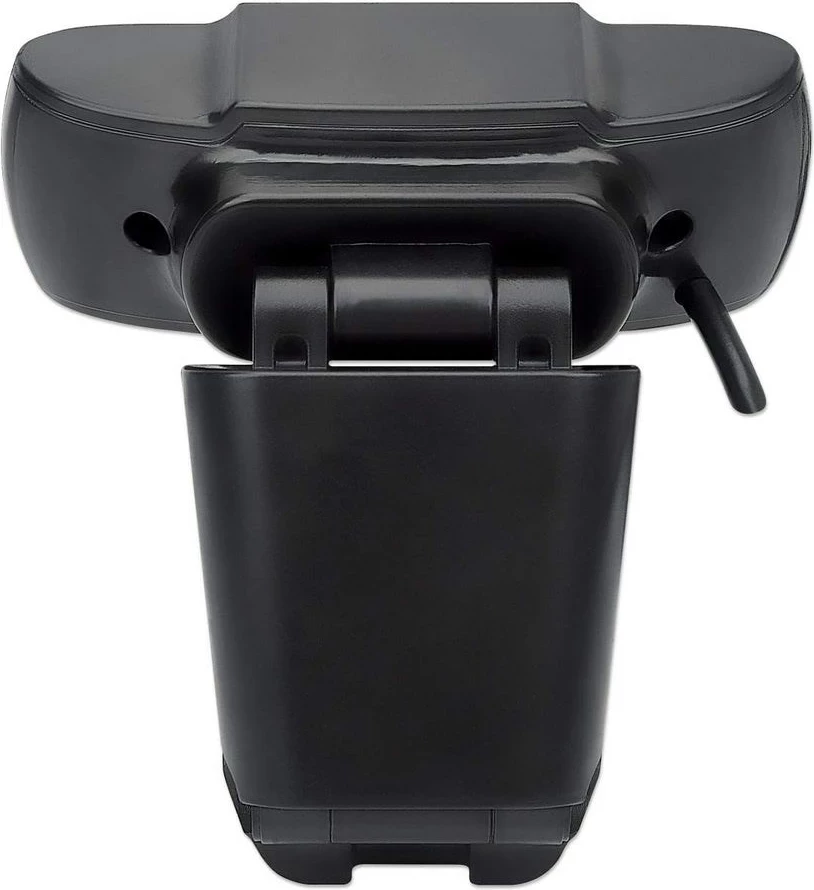 USB kamera, 2 MP, 1080p, z vgrajenim mikrofonom, črna — Manhattan