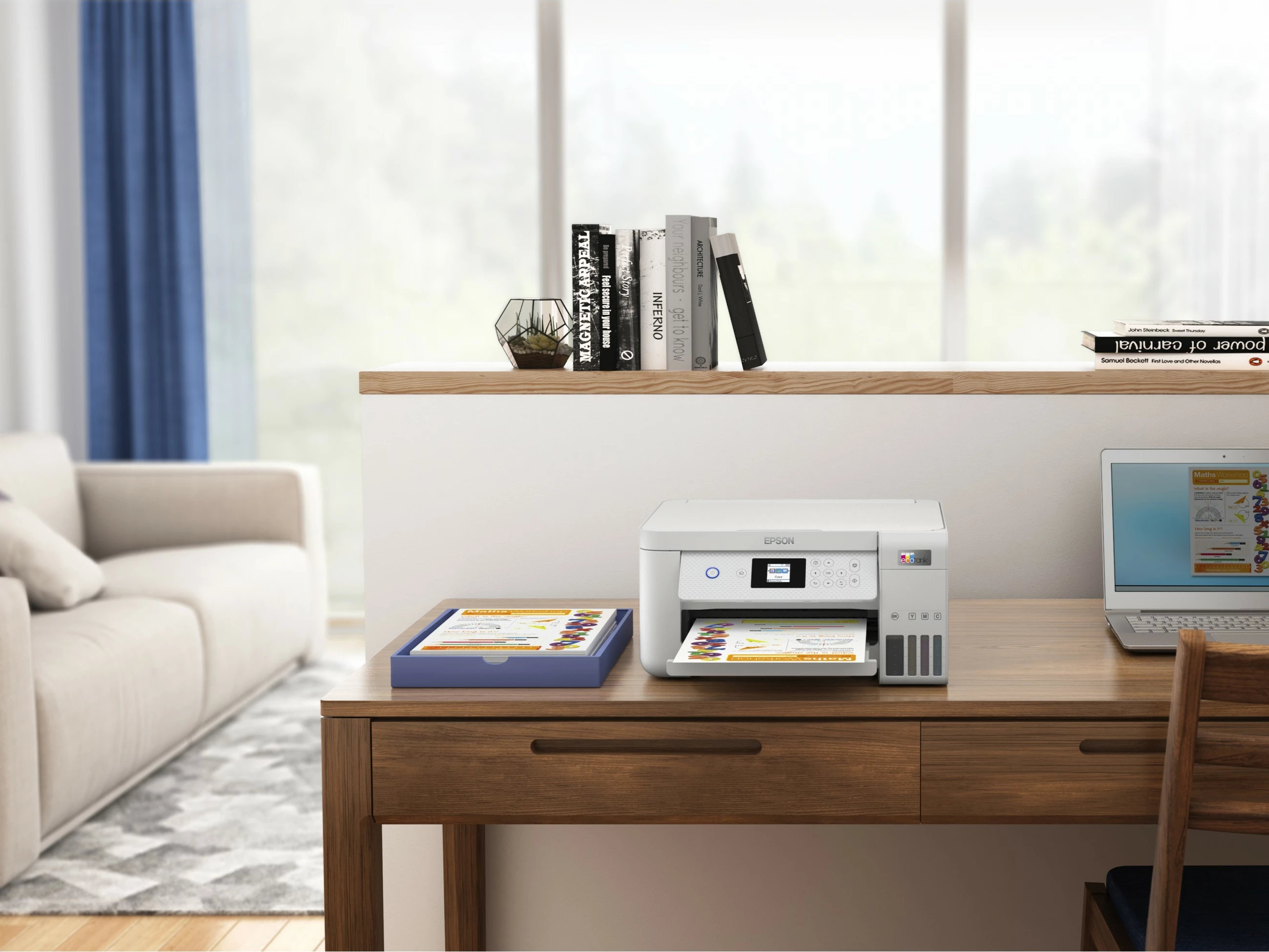 Večfunkcijski tiskalnik EcoTank ET-2856 Epson, Wi-Fi, A4, bel