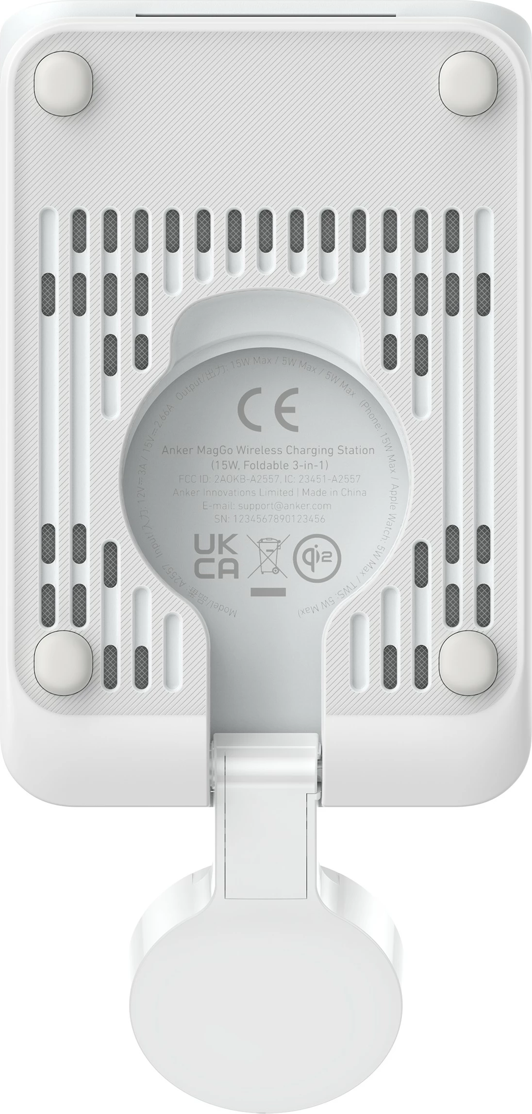 Brezžični polnilec, Anker B2557321, 25 W, bel