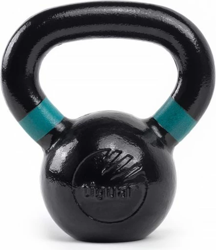 Kettlebell 6 kg tiguar, za moške in ženske, črn