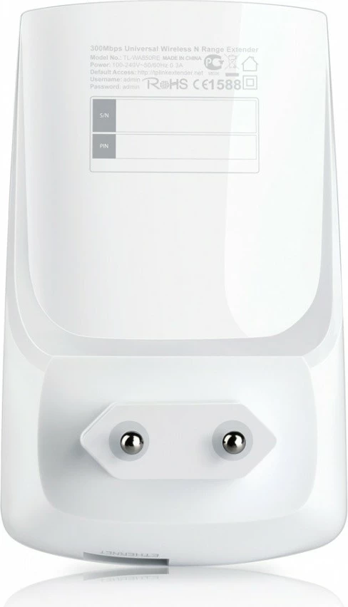 Razširjevalnik WiFi TP-LINK TL-WA850RE, 300 Mb/s, bel