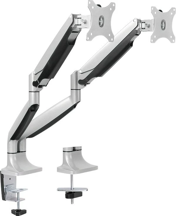 Držalo za 2 monitorja LogiLink BP0043, 13–32 palcev, 2x9 kg, VESA, črno/srebrno