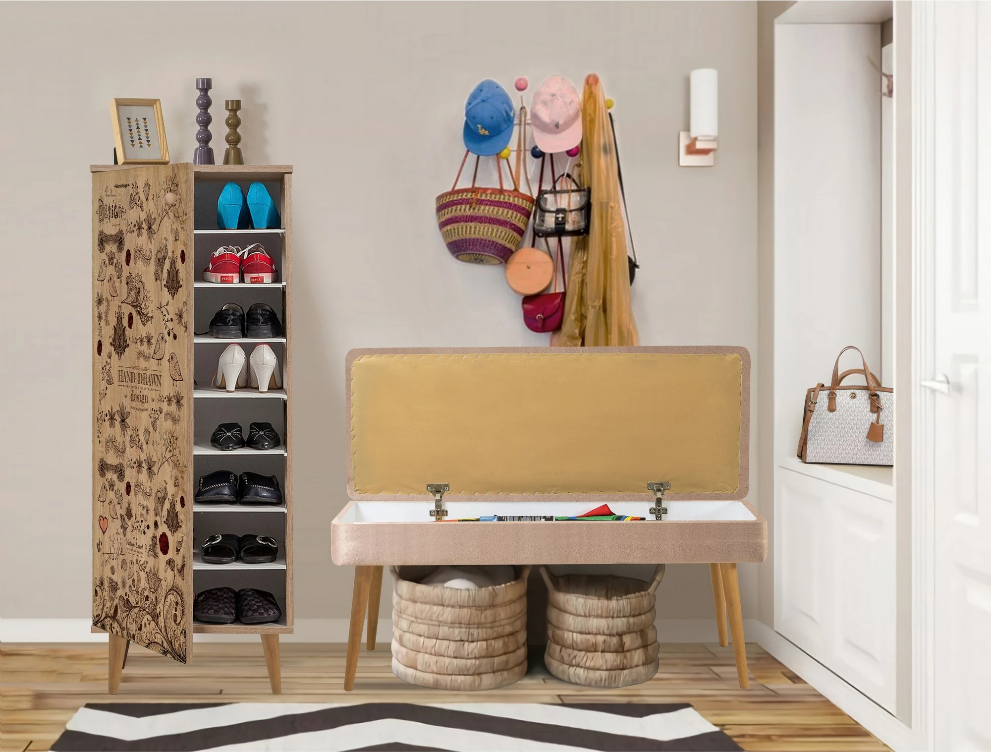 Komplet pohištva za hodnik Sonomo & Stone, Skye Decor, Filinta - 731 - 0900