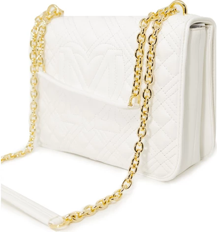 Torba Love Moschino, bela, za ženske
