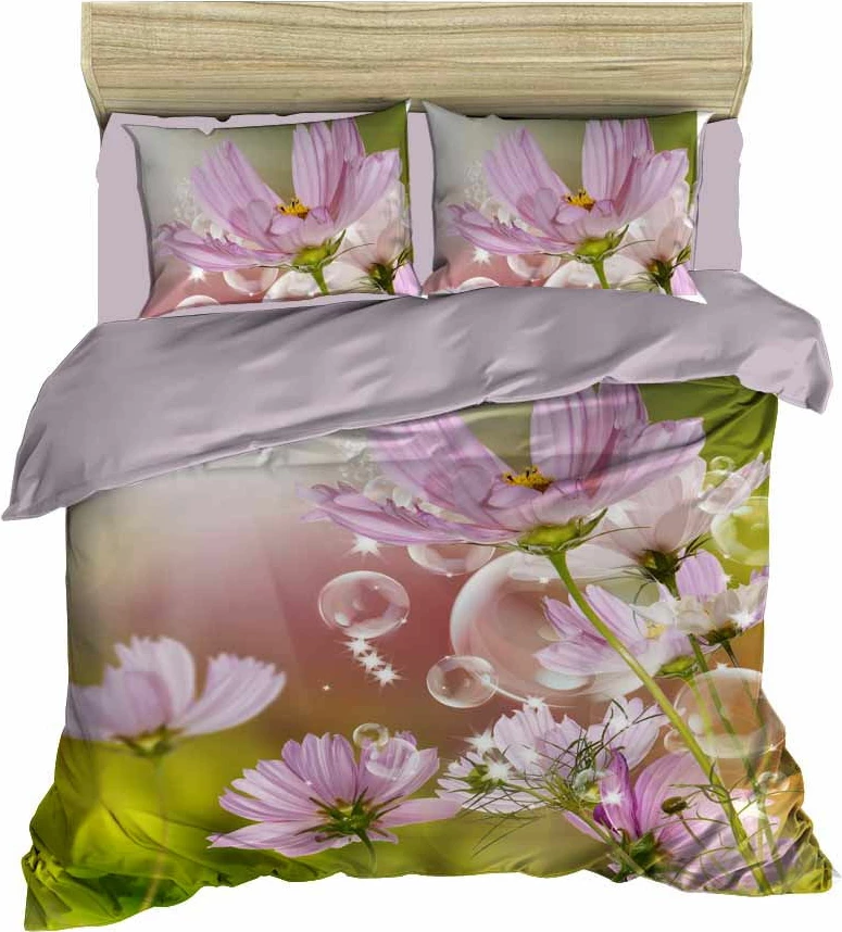 Komplet prevlek za odejo Super King, L'essentiel 114, zelena/lila/bela