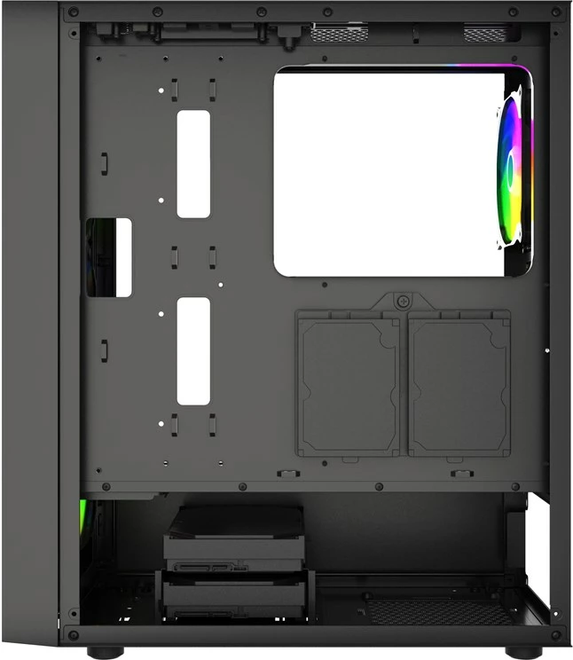 Računalniško ohišje Fornax 4300 Gembird CCC-FC-4300, ARGB, črno