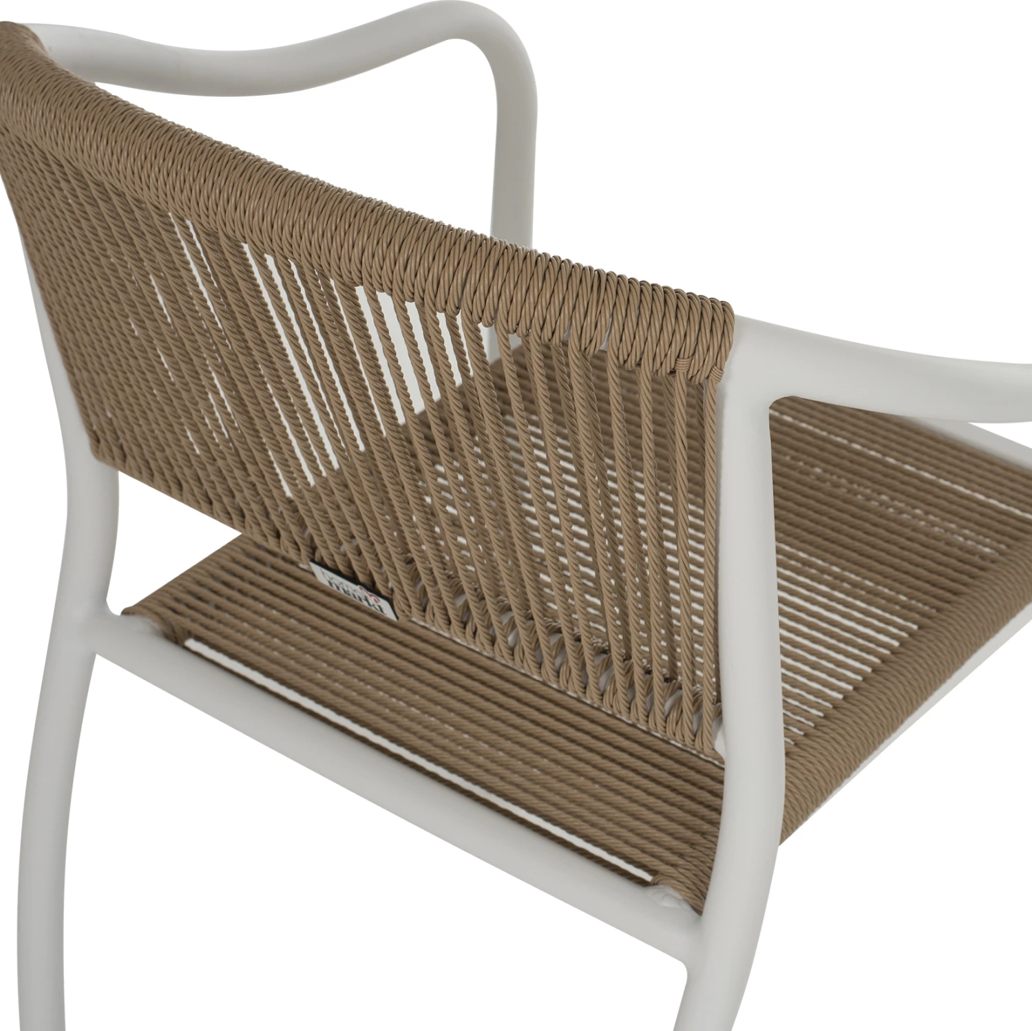 Aluminijasti naslanjač bel z PE ratanom FH5856.01 57x63x80H cm