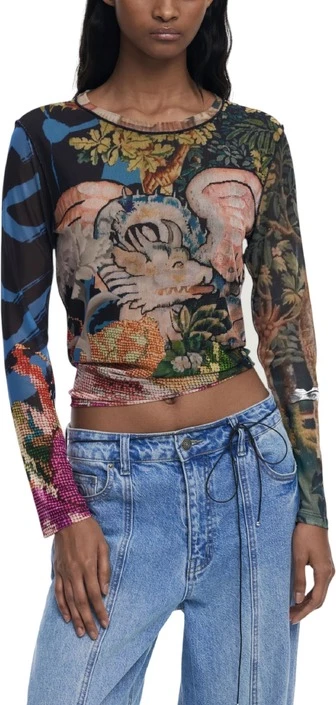 Majica Desigual, ženska, modra