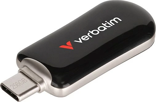 USB ključek USB-C Verbatim Plectra DHVE30225PLG, 128 GB, USB 3.2 Gen 1 do 100 MB/s branje, 25 MB/s zapis, črn