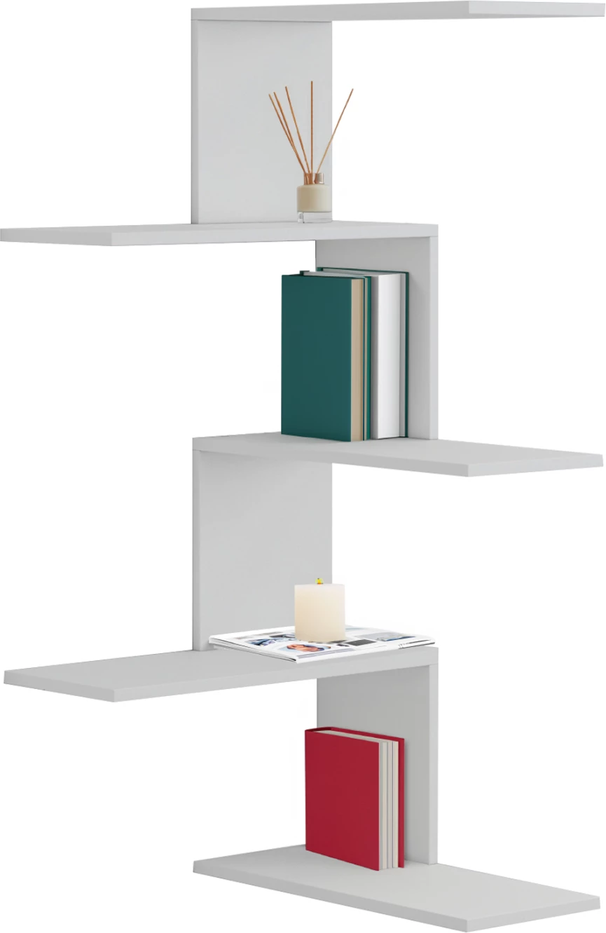 Stenske police RORY FH8931.11 melamin v beli barvi 22x51,5x109H cm