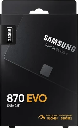 SSD, 250 GB, 2,5-palčni, SATA III, črn - Samsung 870 EVO SSD, 250 GB, 2,5-palčni, SATA III, črn - Samsung 870 EVO