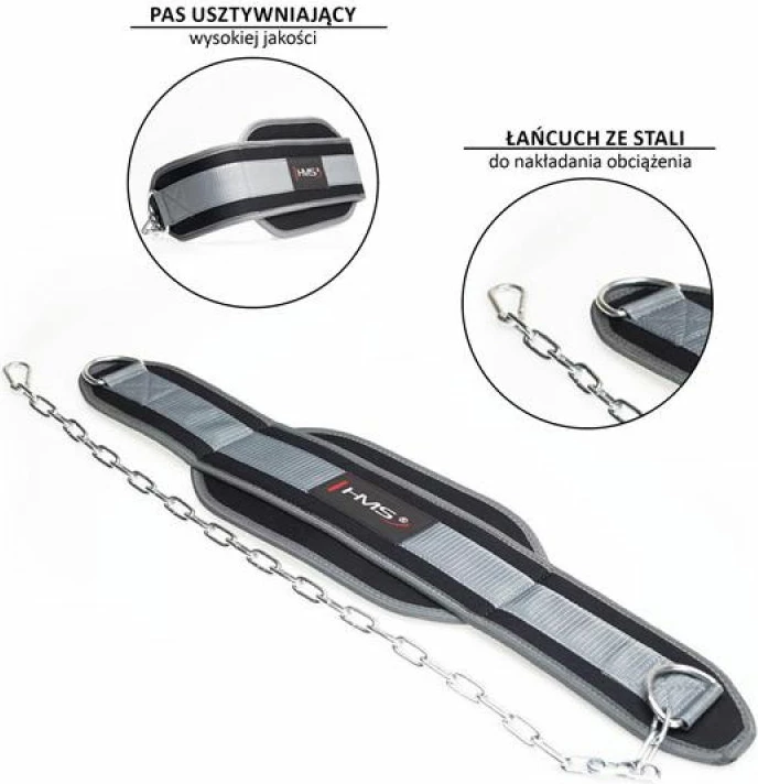 Trening pas za dvigovanje HMS PST04, moški, črn