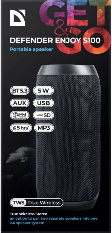 Bluetooth zvočnik Defender Enjoy S100, črn