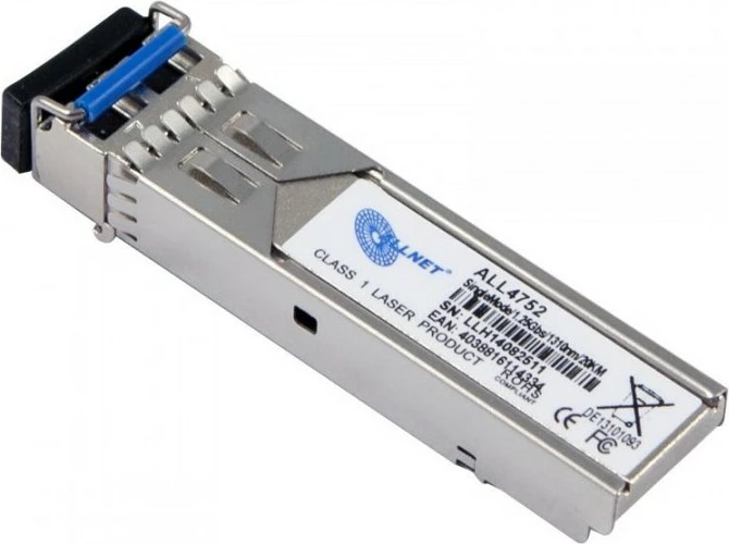 Transceiver optični ALLNET ALL4752, 1250 Mbit/s, mini-GBIC/SFP, LC, LHX, srebrn Transceiver optični ALLNET ALL4752, 1250 Mbit/s, mini-GBIC/SFP, LC, LHX, srebrn