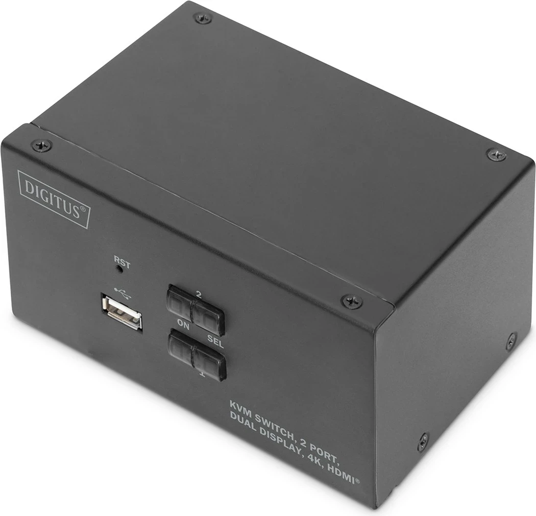 KVM stikalo DIGITUS DS-12860, audio, USB