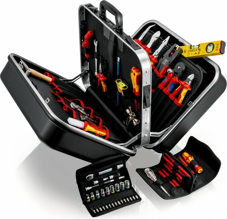 Kovček za orodje Knipex 00 21 42, ABS/alumin, črn