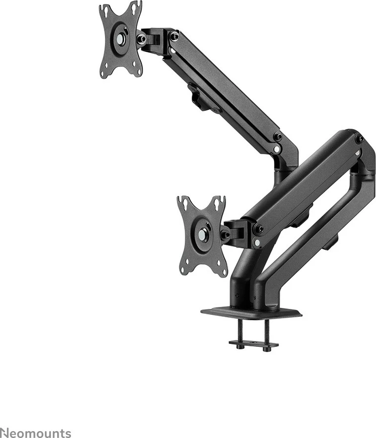Nosilec za dva monitorja Neomounts FPMA-D650DBLACK, 17–27 palcev, nastavljiva višina z gas spring, črn Nosilec za dva monitorja Neomounts FPMA-D650DBLACK, 17–27 palcev, nastavljiva višina z gas spring, črn