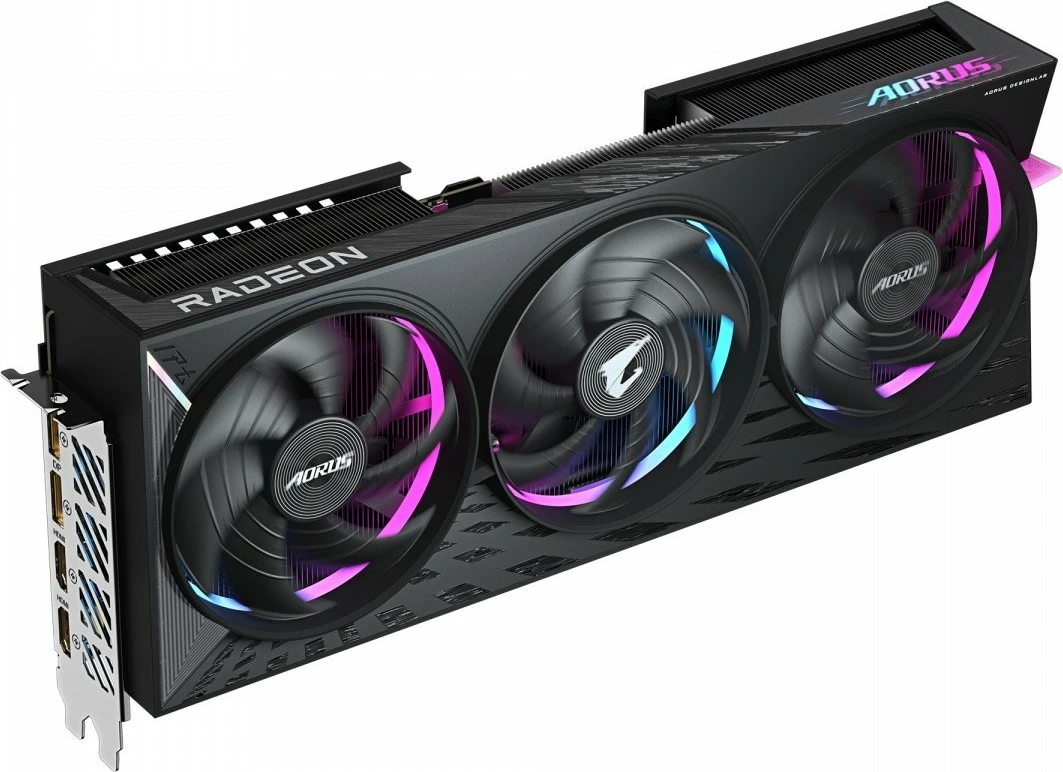 Grafična kartica Radeon RX 9070 XT AORUS ELITE Gigabyte, 16 GB GDDR6, 256-bit, 3 ventilatorji, črna Grafična kartica Radeon RX 9070 XT AORUS ELITE Gigabyte, 16 GB GDDR6, 256-bit, 3 ventilatorji, črna