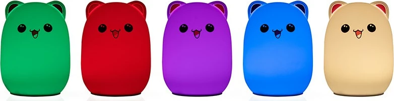 Nočna lučka v obliki medvedka Tracer Teddy Bear, LED, z daljincem, bela