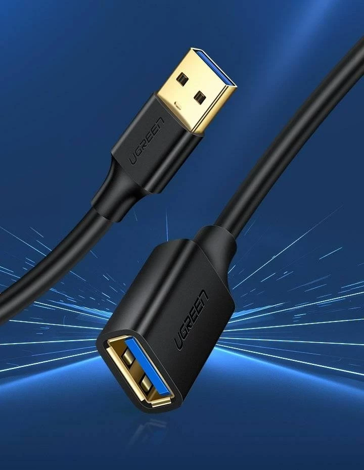 Podaljševalni USB 3.0 kabel 1 m, črn — UGREEN 10368B Podaljševalni USB 3.0 kabel 1 m, črn — UGREEN 10368B