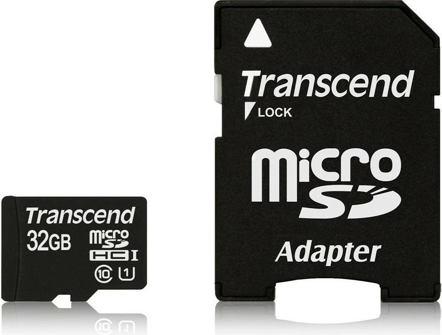Kartica microSDHC 32GB, Class 10, UHS‑I, z adapterjem, črno/rdeča (Transcend) Kartica microSDHC 32GB, Class 10, UHS‑I, z adapterjem, črno/rdeča (Transcend)