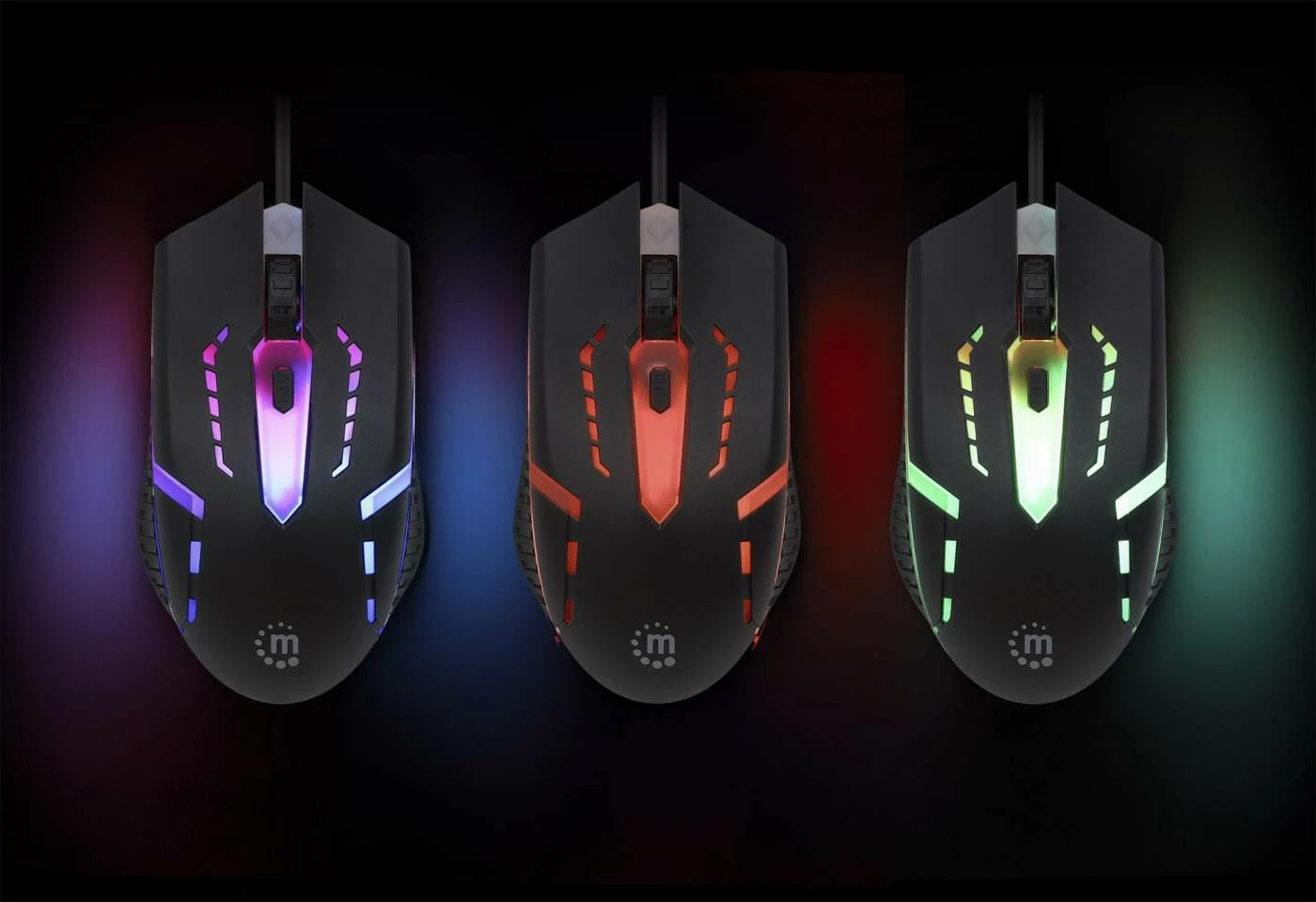 Gaming miška Manhattan 190206, USB, 1500 DPI, črna