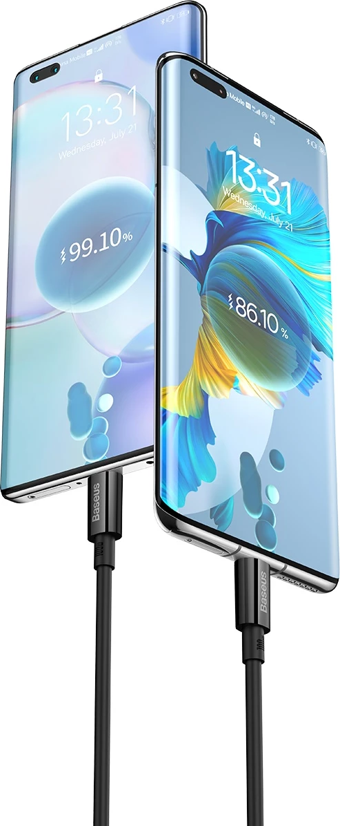 Kabel USB-A na USB-C Superior Series, Baseus, 1 m, 100 W, črn