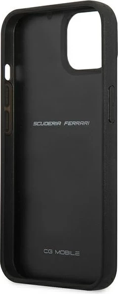 Trd oplet zaščitni ovitek Ferrari On Track za iPhone 13 mini, trd kufer, črn karbonski