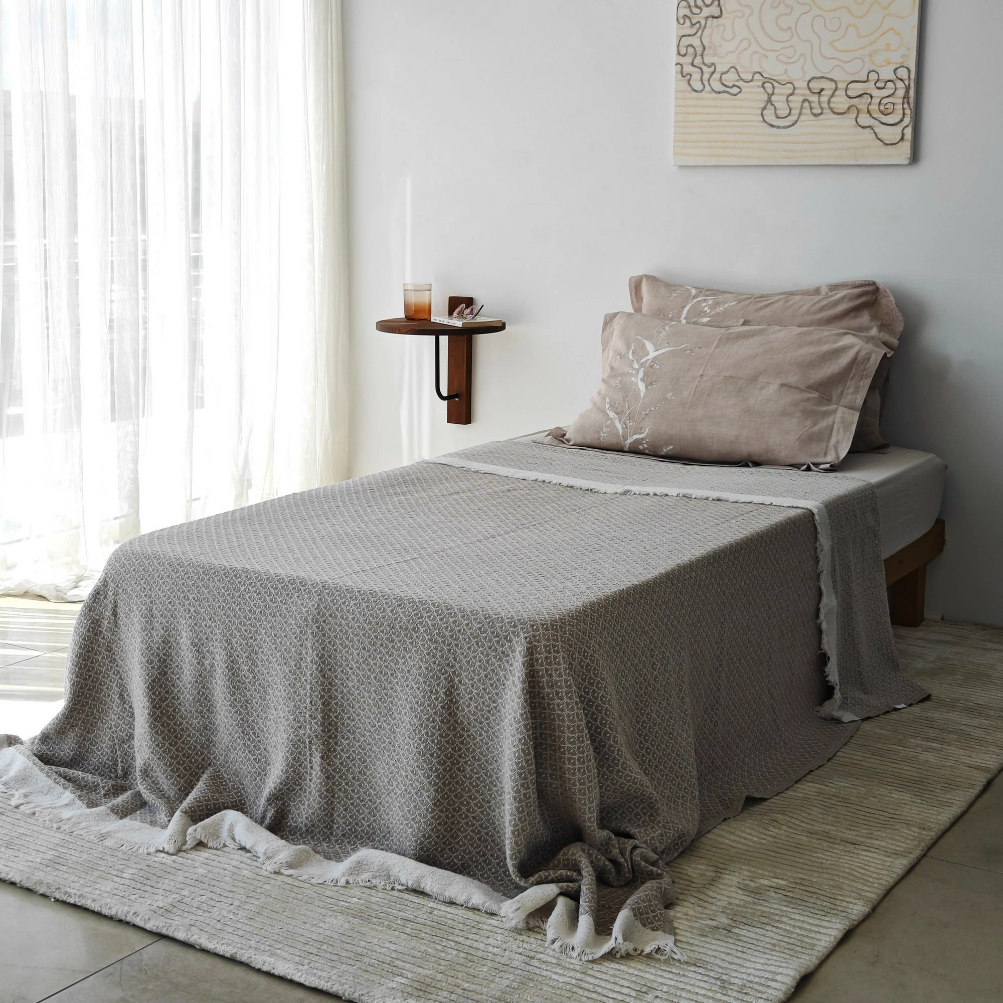 Stenska polica, kostanjeva barva s črnim kovinskim okvirjem, Skye Decor Reve