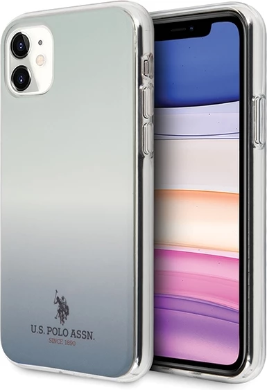 Ovitek za telefon iPhone 11, vzorec Gradient, moder, U.S. Polo Assn. USHCN61TRDGLB