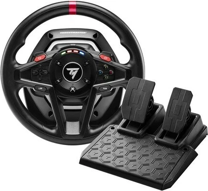 Set volana za igre Thrustmaster T128 Shifter Pack 4460267, 900° Force Feedback, s pedalami in menjalnikom, za PC/Xbox, z ožičenim USB, črn