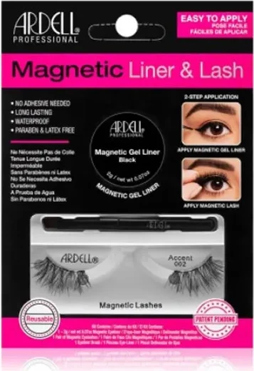 Magnetne umetne trepalnice z mag. črnim eyelinerjem, Ardell Accent 002 unisex