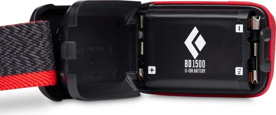 Čelna svetilka, 350 lumnov, črna s rdečim trakom Black Diamond Cosmo 350