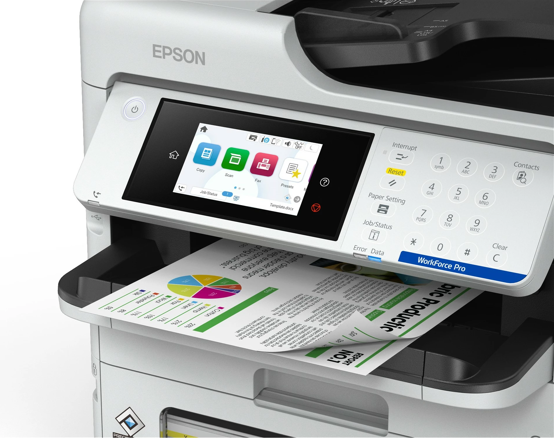 Multifunkcijski tiskalnik Epson WorkForce Pro EM-C800RDWF, brizgalni, A4, bel