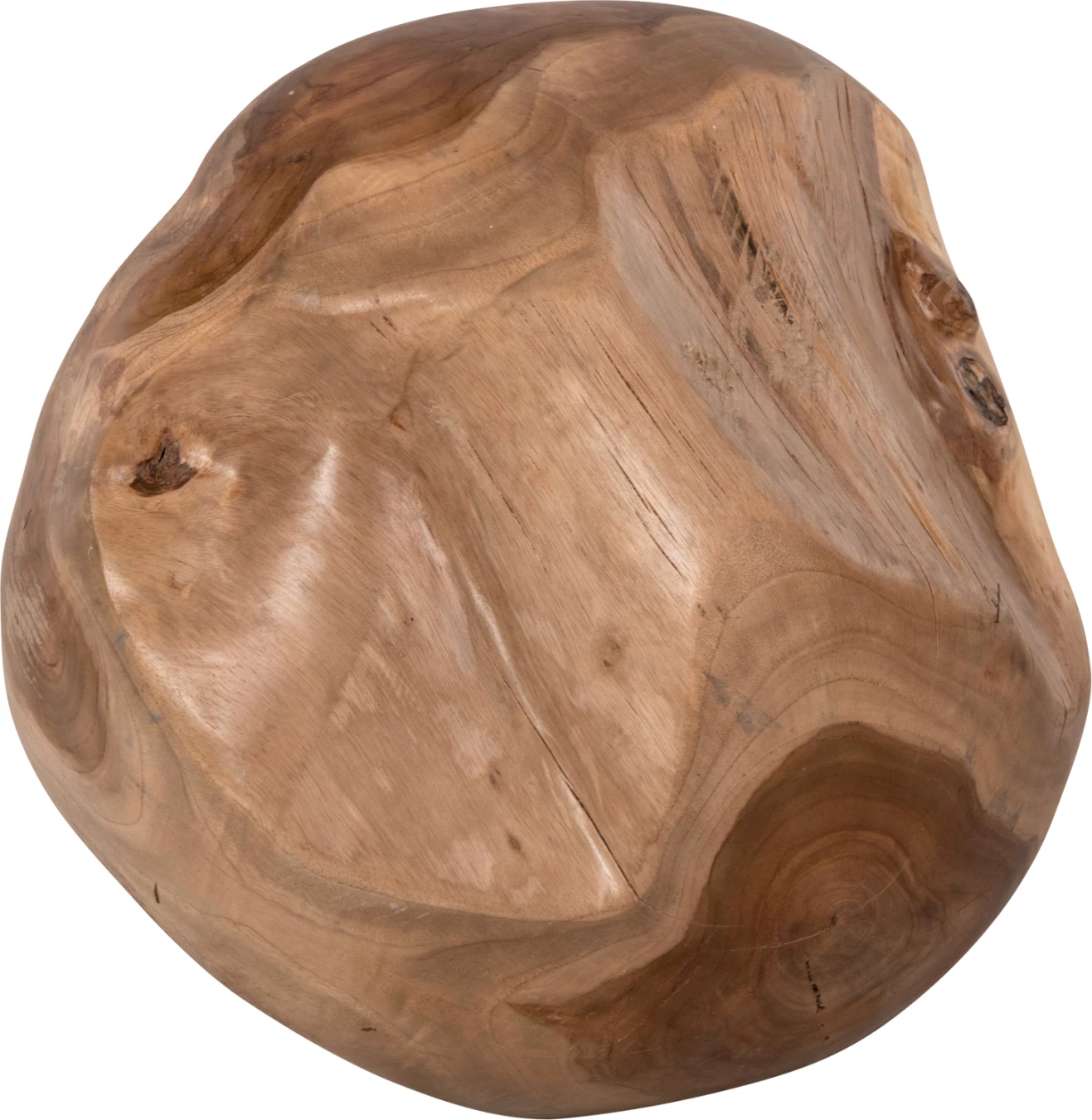 Talna dekoracija CLEM FH9653 krogla iz masivnega tikovega lesa-srednja velikost Φ40cm