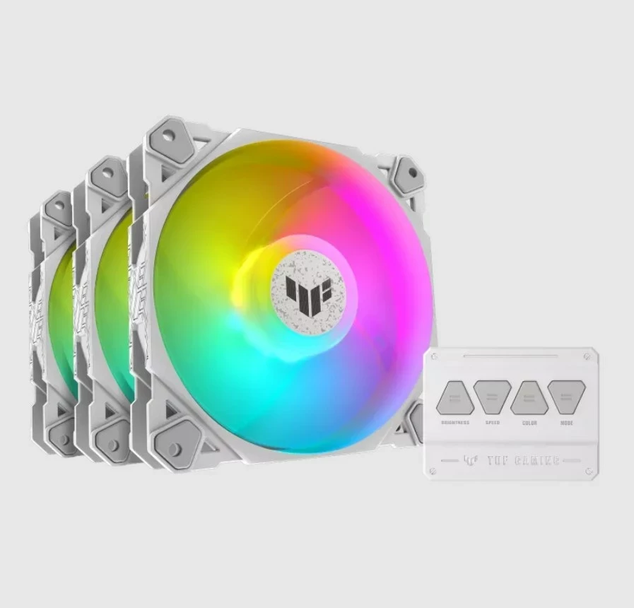 Ventilatorji 12 cm, 3 kosi, beli, ARGB - ASUS TUF GAMING TF120 WHITE EDITION
