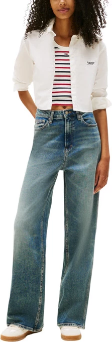 Ženska srajca Tommy Hilfiger Jeans, bela