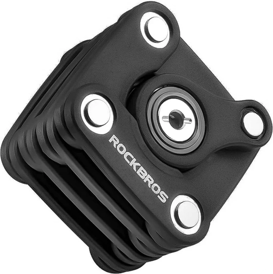 Zložljiva ključavnica za kolo Rockbros WD795, ključ, 70 cm, črna