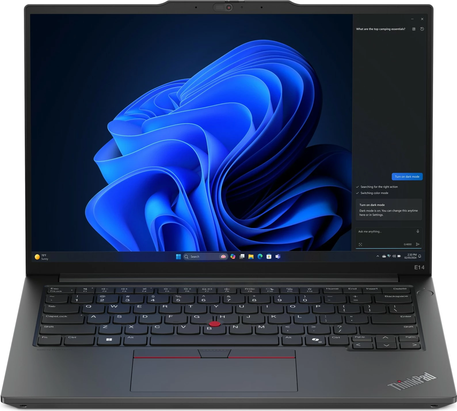 Prenosnik Lenovo ThinkPad E14 Gen 6, Intel Core Ultra 7, 16 GB RAM, 512 GB SSD, črn