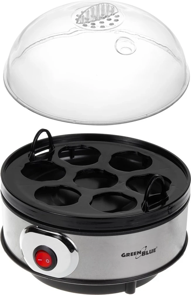 Avtomatski kuhalnik jajc GreenBlue GB572, srebrn