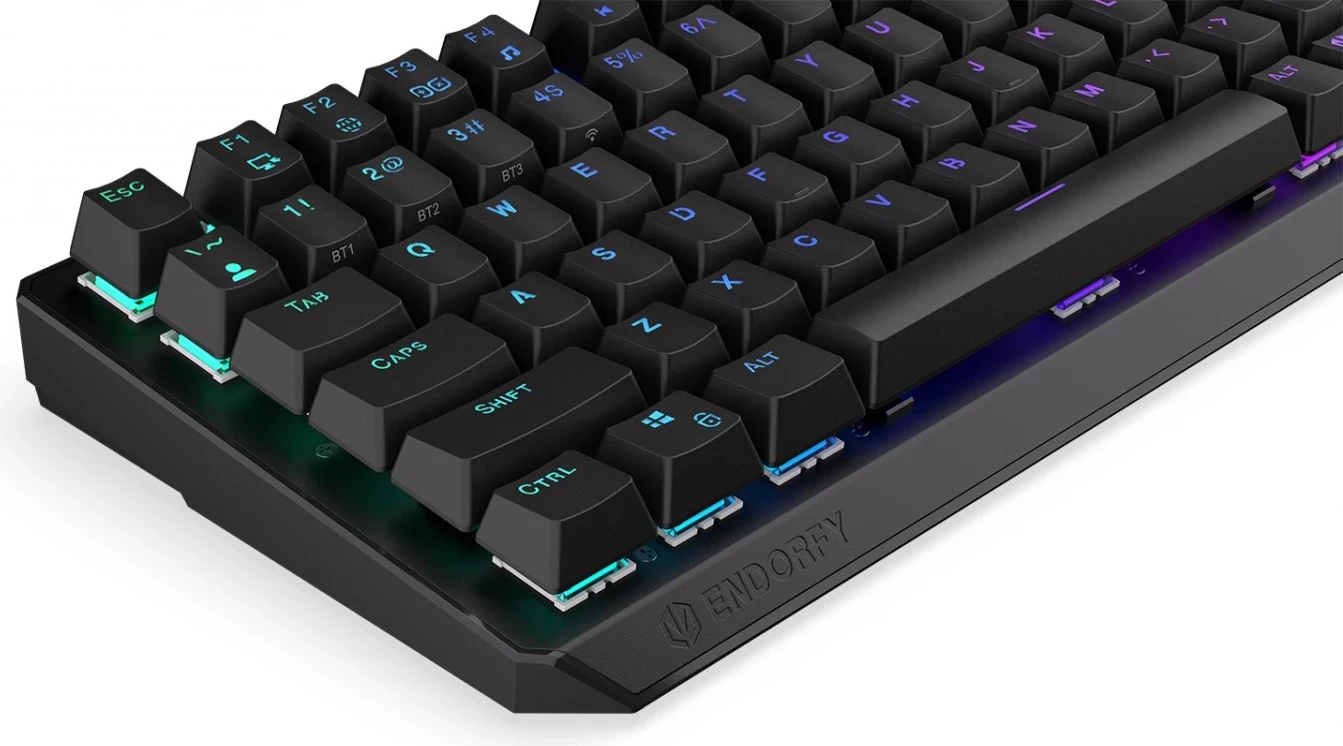 Brezžična igralna tipkovnica Endorfy Thock Red, USB-C, črna