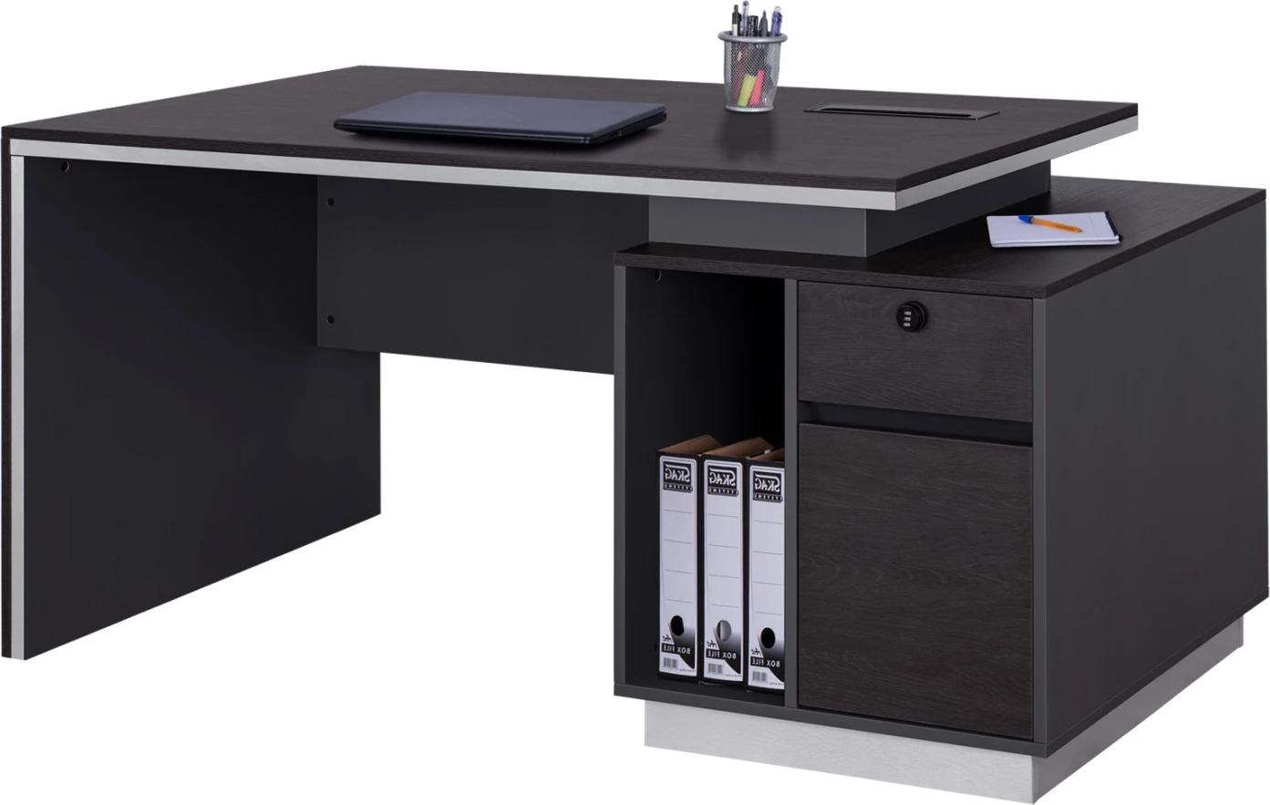 Profesionalna pisarna z desno omarico Rosewood FH2087R 160x80x76cm