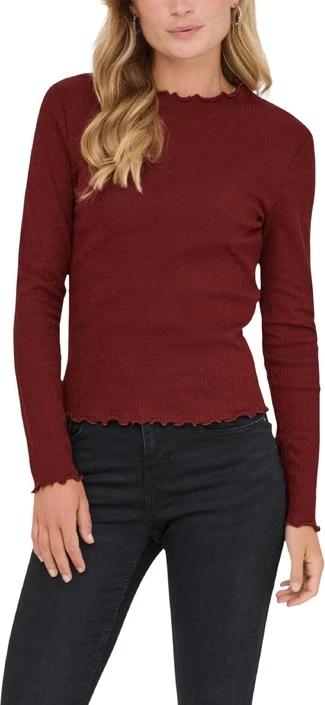 Pulover Only, ženski, bordeaux