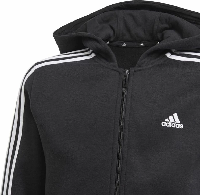 Duks s kapuco za fante adidas, črn