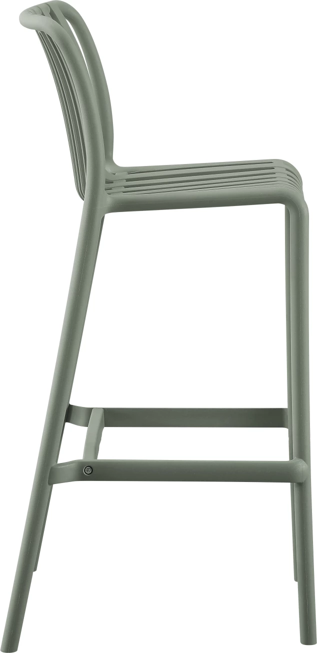 Barski stol iz polipropilena CONVEE FH6098.07 temno olivna 38,5x49,5x102H cm