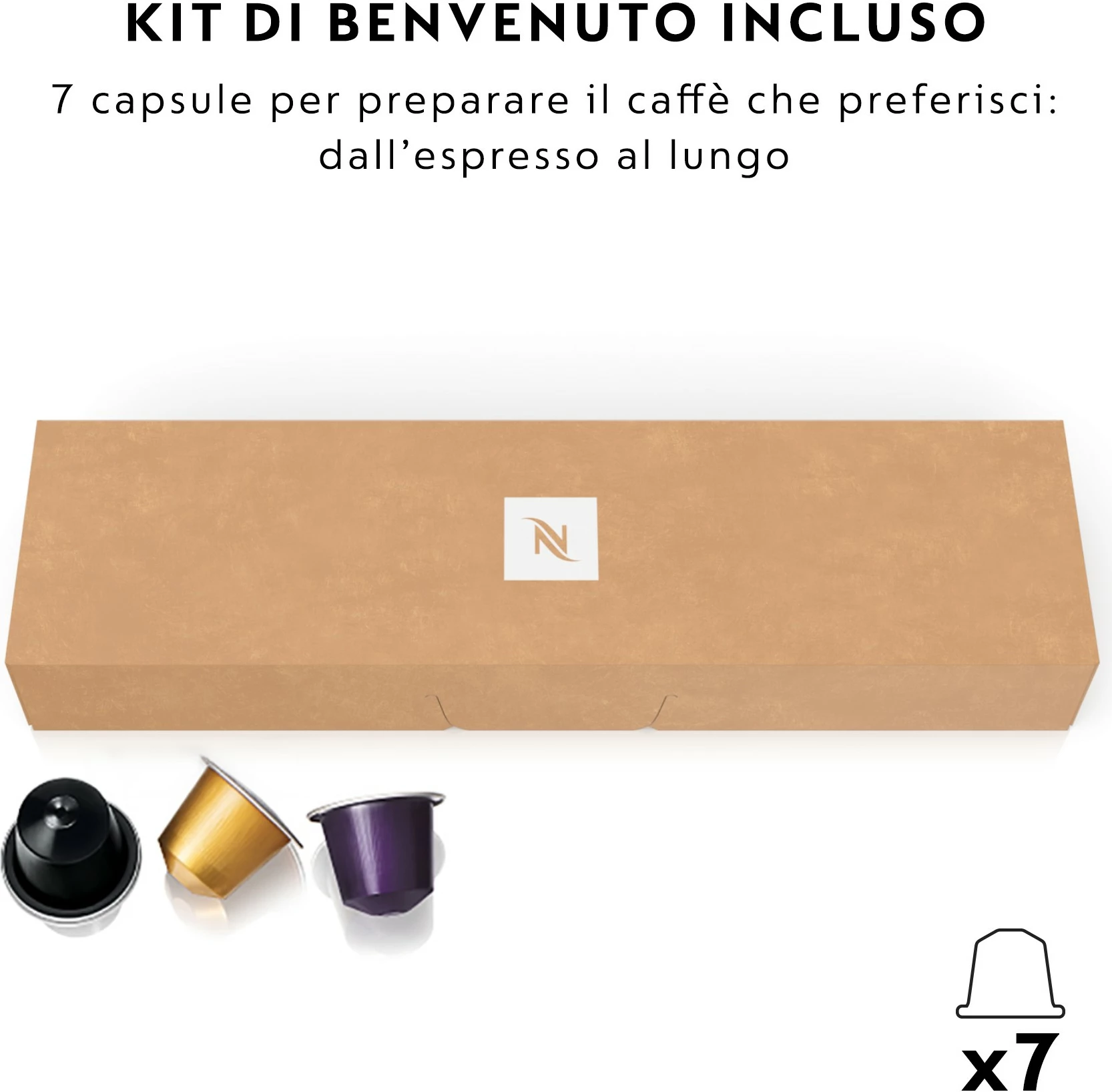 Kompakten aparat za kavo Nespresso Essenza Mini DeLonghi, kapsule, 0,6 L, limeta